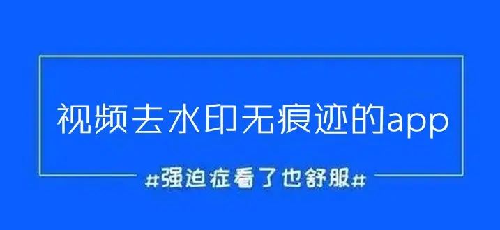 支持视频无痕去水印的app专区